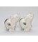 Ceramic Elephant with Blue Roses pattern Salt and Pepper Shakers, Elephant Lover Gift, Spring Decor